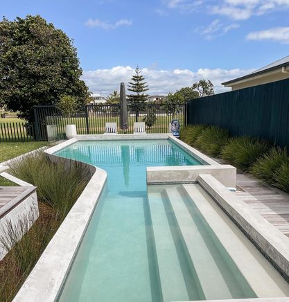 Custom concrete pool construction